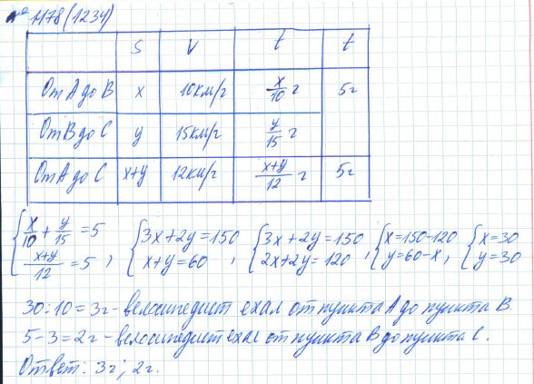 Ответ к задаче № 1178 (1234) - Рабочая тетрадь Макарычев Ю.Н., Миндюк Н.Г., Нешков К.И., гдз по алгебре 7 класс